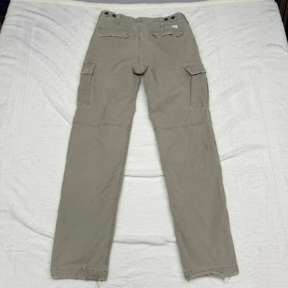 American Eagle Cargo Pants Mens 29x34 Khaki Cotton Distressed Y2k Grunge